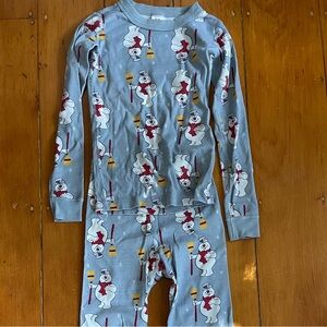 Hanna Andersson long john pjs Frosty the Snowman Size 8